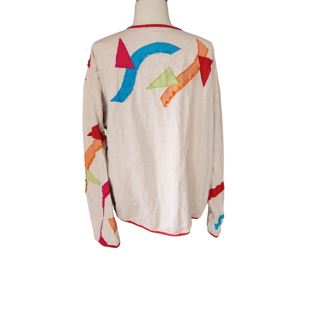 New Directions Plus Patchwork Jacket Womens 1x Li… - image 3